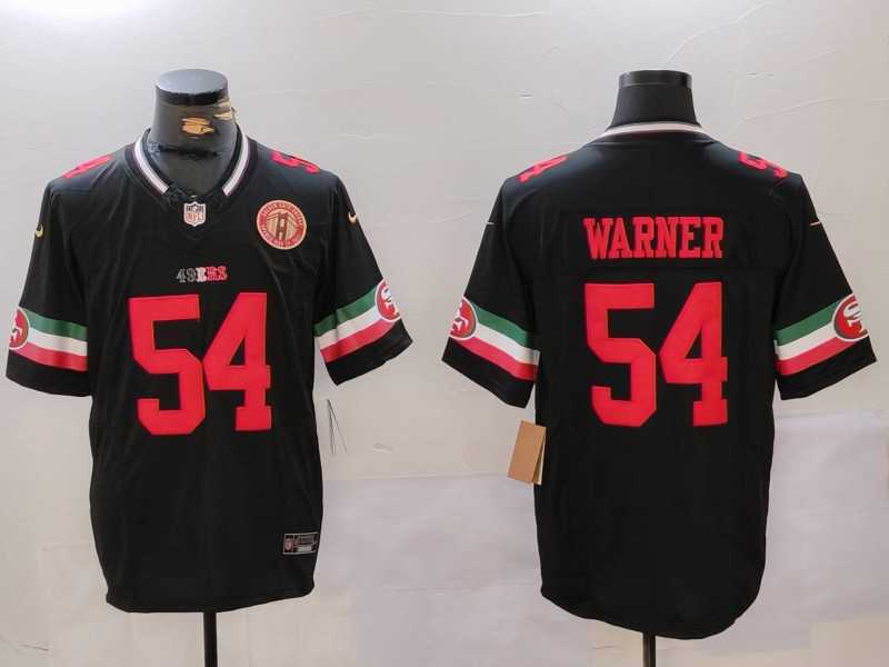 Mens San Francisco 49ers #54 Fred Warner Black F.U.S.E. Mexico With Gate Bridge Patch Vapor Limited Stitched Jersey Dzhi